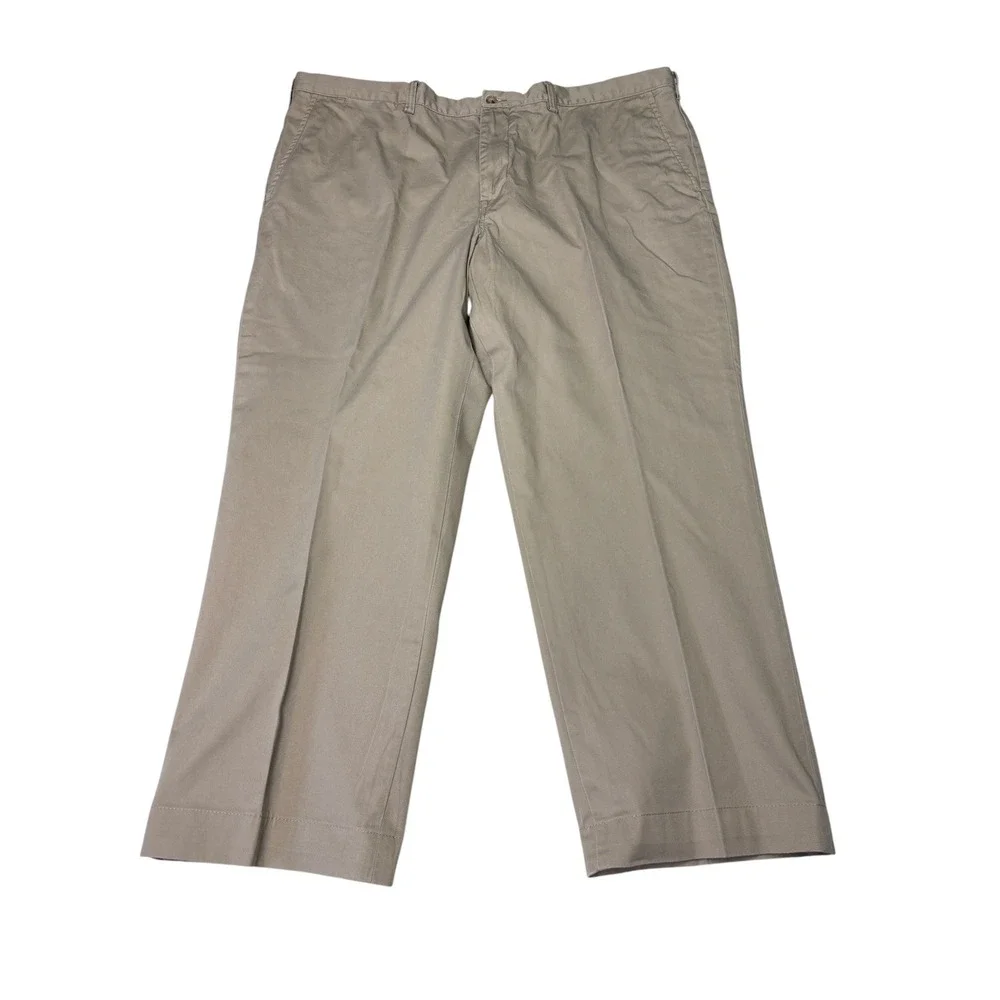 Lot of 2 Polo Ralph Lauren Classic Fit Mens Chinos Tan Khaki Cotton Pants‎ 42X27